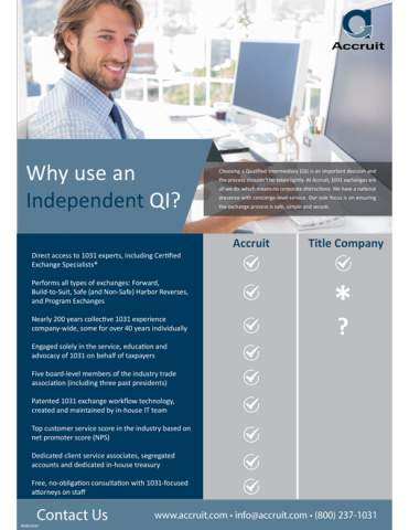 Accruit and Title Company Comparison Flyer